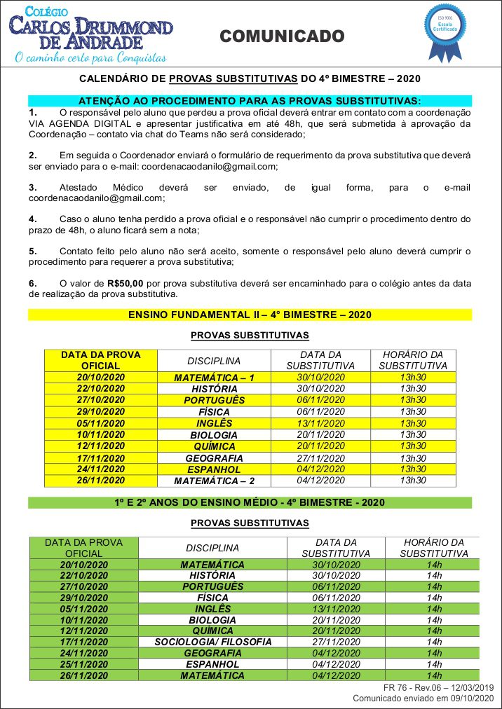 COMUNICADO DIVULGAÇÃO DAS NOTAS – 3º TRIMESTRE E RESULTADOS FINAIS 2020  ENSINO FUNDAMENTAL – 4º E 5º ANO – ANOS INICIAIS – Colégio Stella Maris